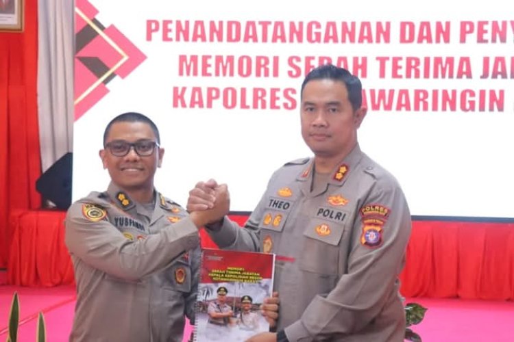 " RESMI JABAT KAPOLRES KOBAR AKBP THEODORUS PRIYO SANTOSA TEGASKAN KOMANDO KOLABORATIF UNTUK MEMBANGUN POLRES YANG KUAT DAN RESPONSIF ”