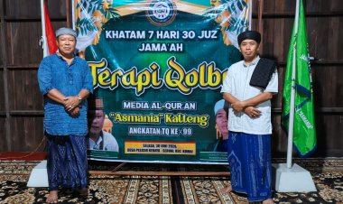 " MENEBAR CAHAYA AL-QUR'AN DARI PESISIR KUMAI, KHATAM 7 HARI 30 JUZ ANGKATAN KE-99 JAMA'AH TERAPI QOLBU ASMANIA KALTENG KUKUHKAN GERAKAN SYIAR HINGGA PELOSOK DAERAH "